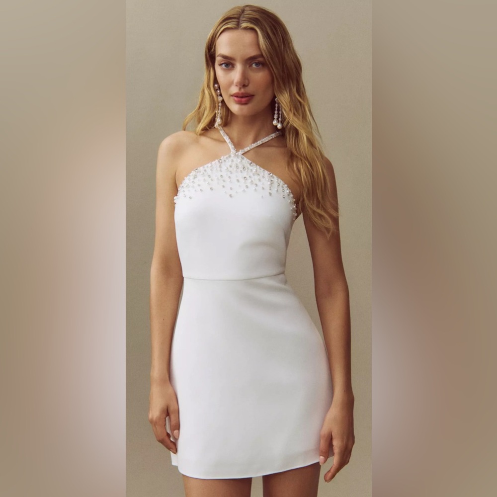 Sachin + Babi White Halter Dress